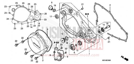 COUVERCLE D. DE CARTER MOTEUR/WATERPUMP CRF450RB de 2011